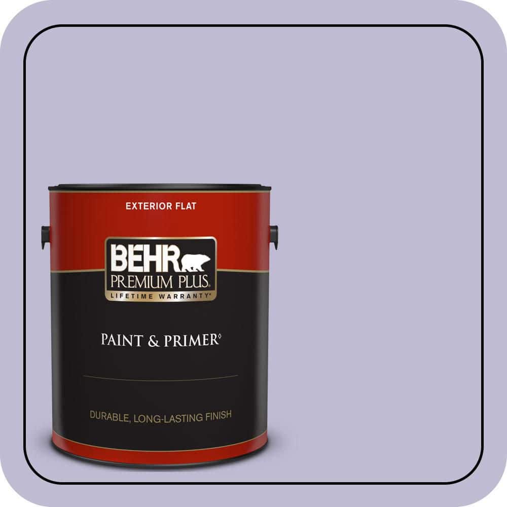 BEHR PREMIUM PLUS 1 gal. #640C-3 Twilight Pearl Flat Exterior Paint & Primer