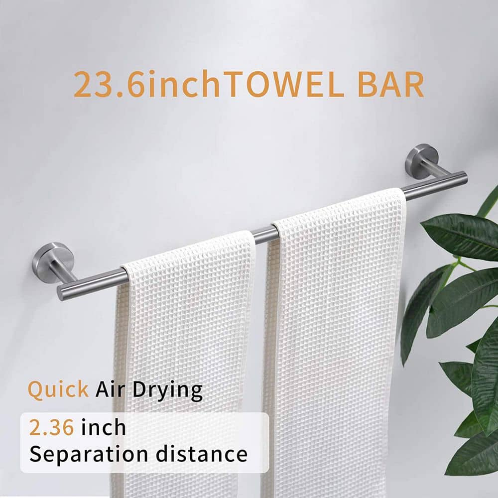 Unbranded 4-Piece Stainless Steel Bathroom Towel Rack Set with Mounting Hardware for Bathroom Wall Mounted (2)