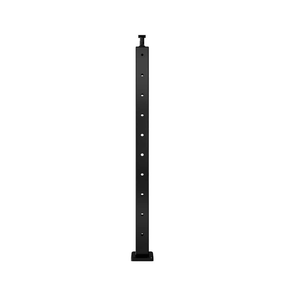 Afoxsos 36-Inch T304 Stainless Steel Cable Railing Post Black Level Drilled Surface Mount Indoor Outdoor Kit (1)