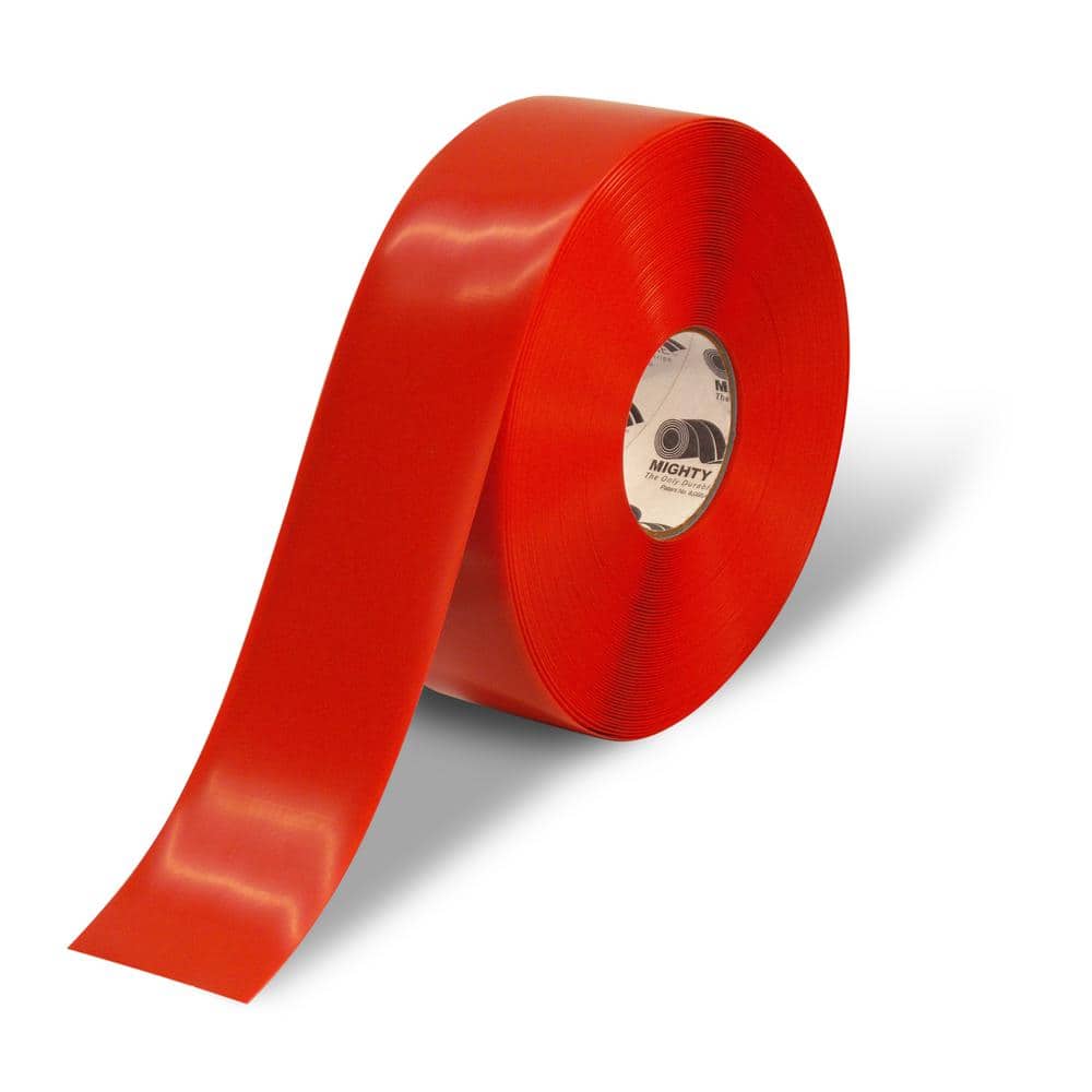 Mighty Line 3 in. Red Heavy-Duty Floor Tape 100 ft. Roll