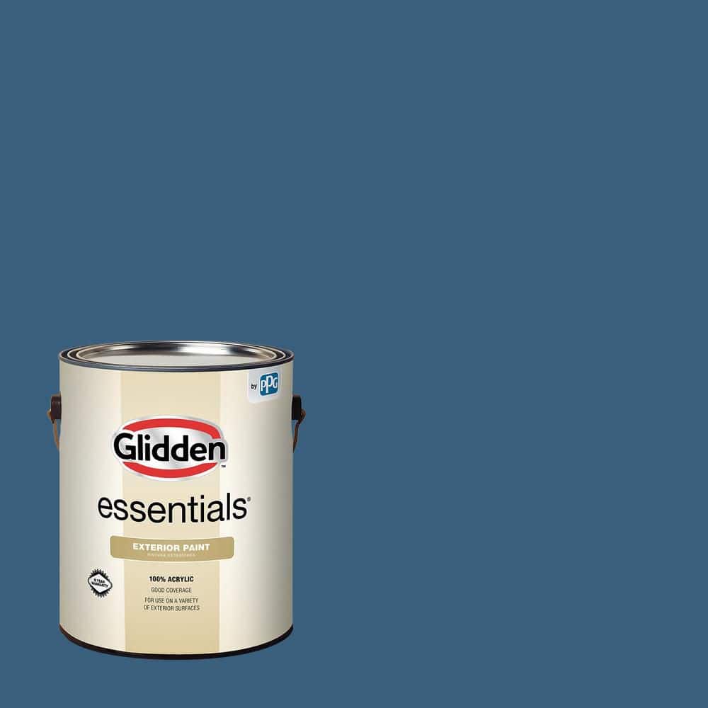 Glidden Essentials 1 gal. PPG1160-6 Chinese Porcelain Semi-Gloss Exterior Paint