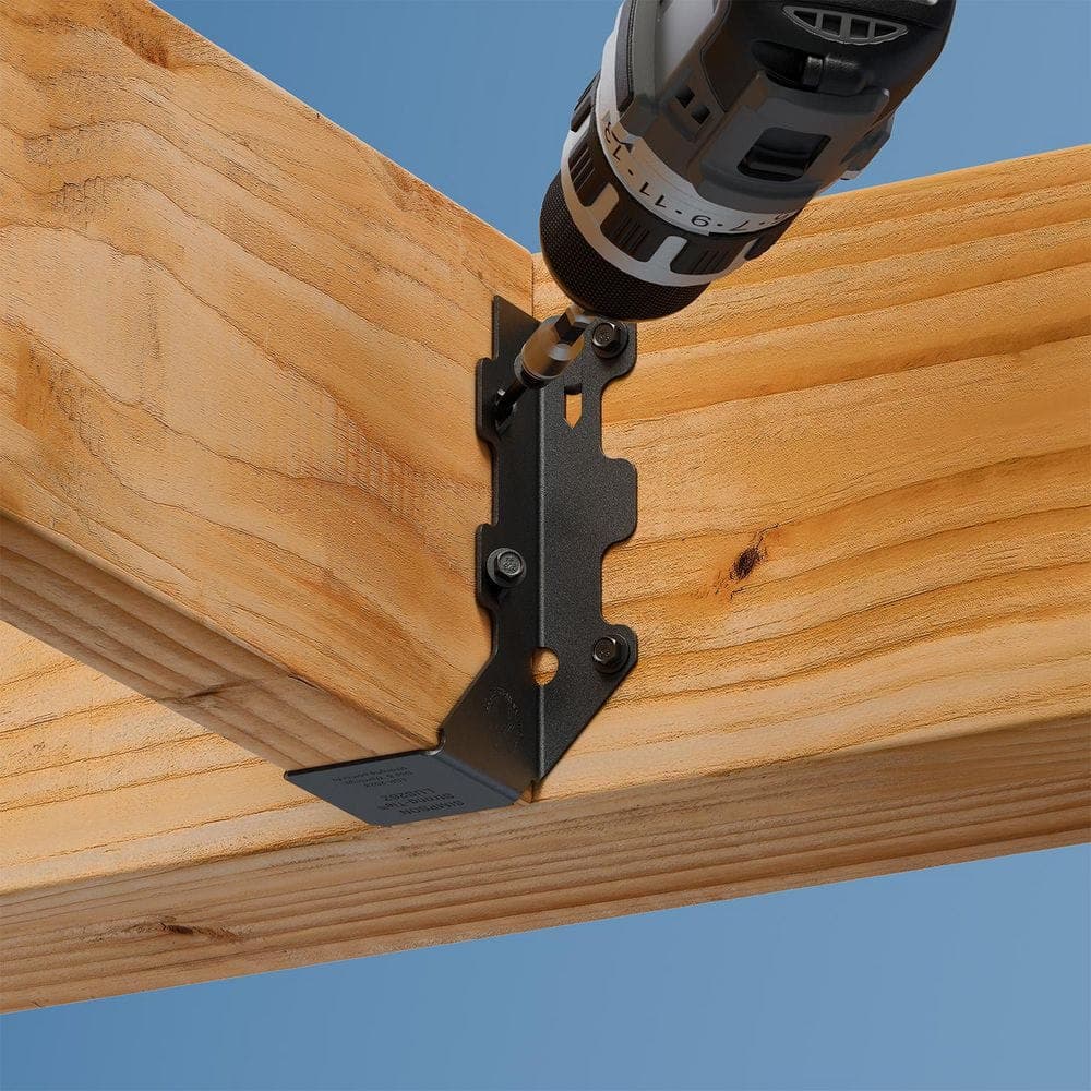 Simpson Strong-Tie Outdoor Accents Connector Screw - #9 x 1-1/2 in. Double-Barrier Coating, Black (50-Qty) (3)
