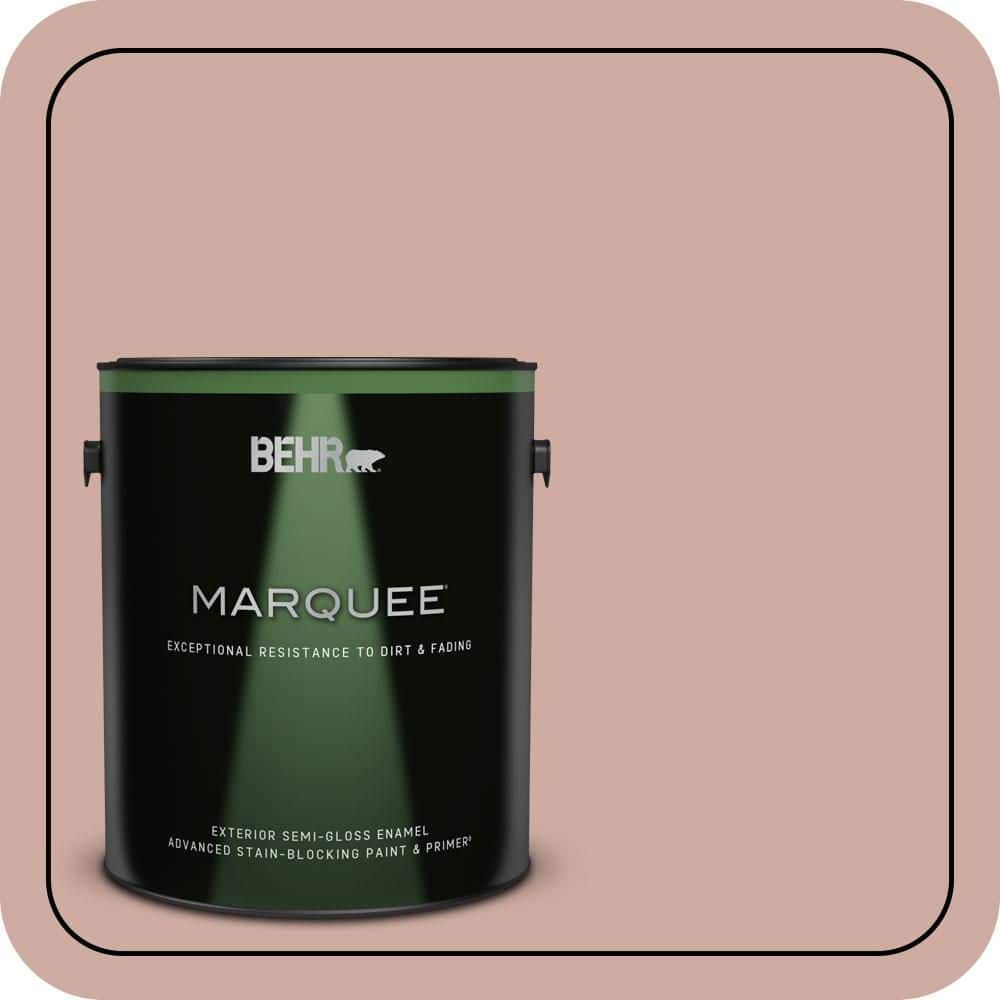 BEHR MARQUEE 1 gal. #MQ1-50 Art Deco Pink Semi-Gloss Enamel Exterior Paint & Primer
