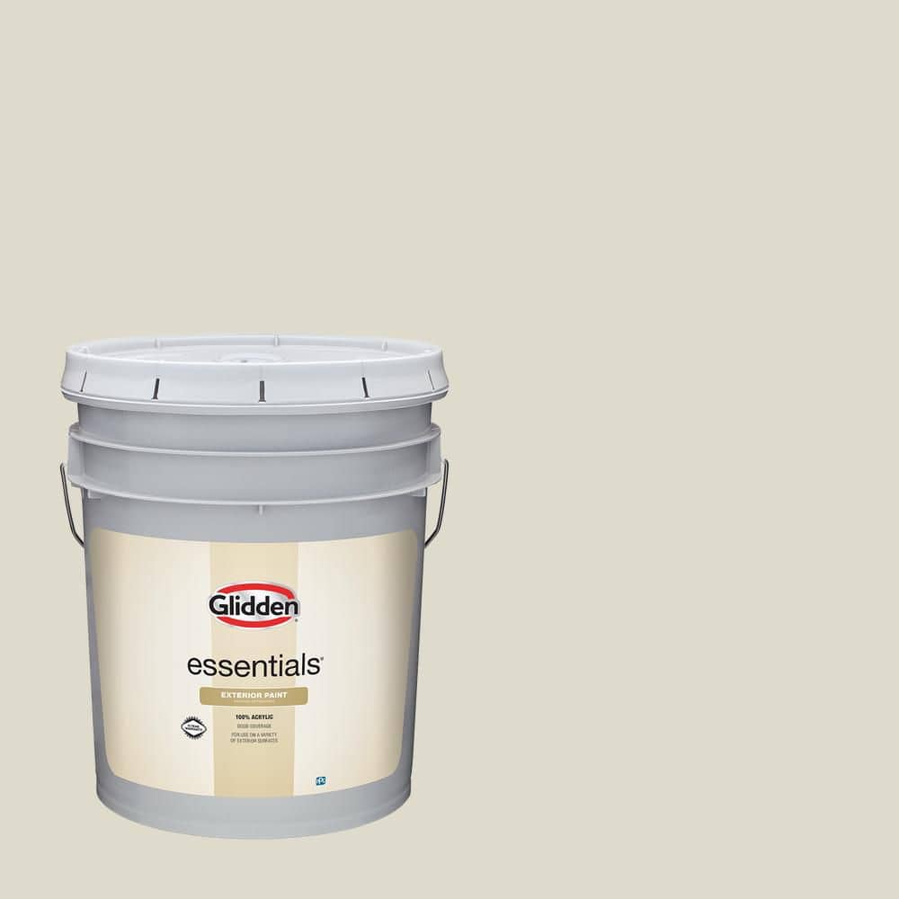 Glidden Essentials 5 gal. PPG1027-1 Cocoon Flat Exterior Paint