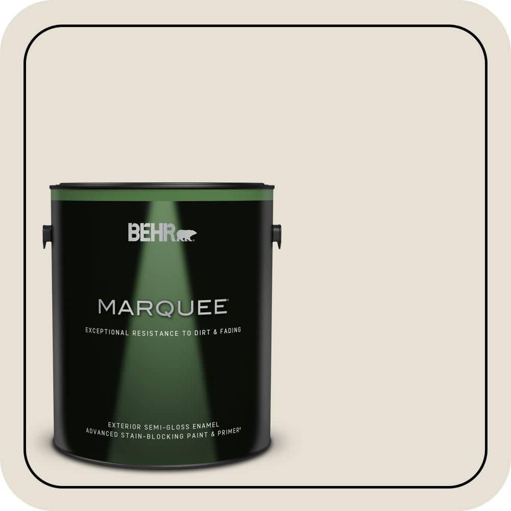 BEHR MARQUEE 1 gal. #N310-1 Sand Drift Semi-Gloss Enamel Exterior Paint & Primer