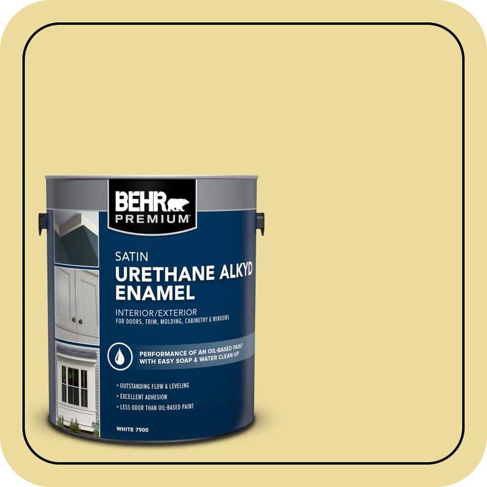 BEHR PREMIUM 1 gal. #P330-3A Flourish Urethane Alkyd Satin Enamel Interior/Exterior Paint