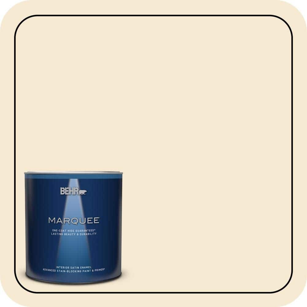 BEHR MARQUEE 1 qt. #YL-W7 Smooth Silk Satin Enamel Interior Paint & Primer