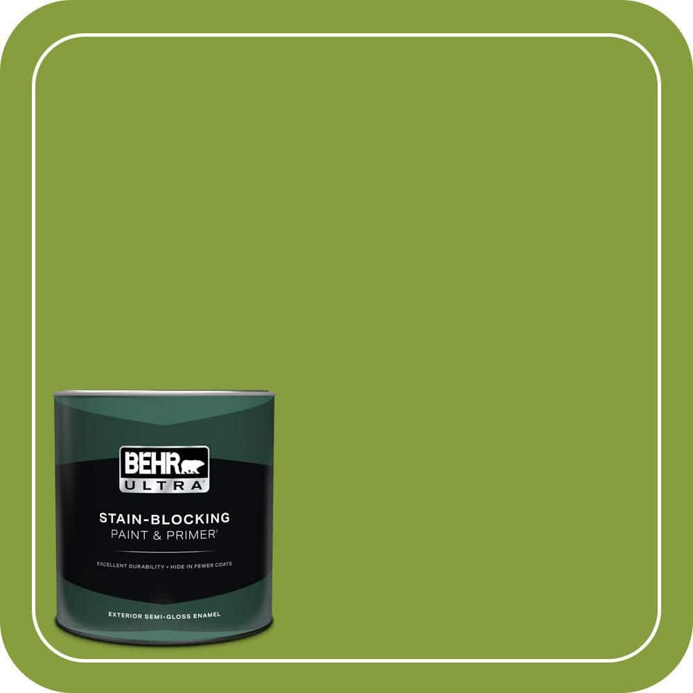 BEHR ULTRA 1 qt. #T14-18 New Shoot Semi-Gloss Enamel Exterior Paint & Primer