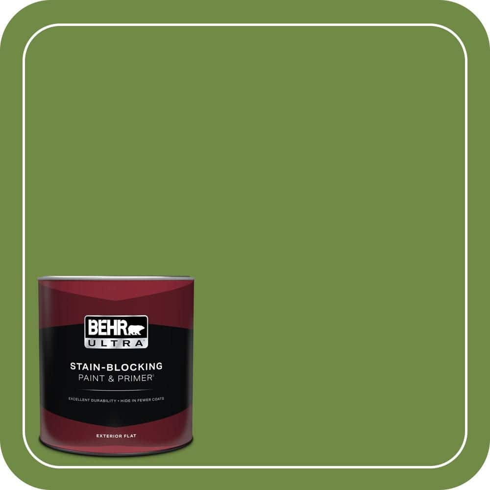 BEHR ULTRA 1 qt. #S-H-420 Shamrock Flat Exterior Paint & Primer
