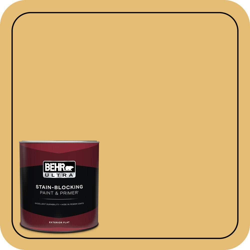 BEHR ULTRA 1 qt. #PMD-96 Wild Wheat Flat Exterior Paint & Primer