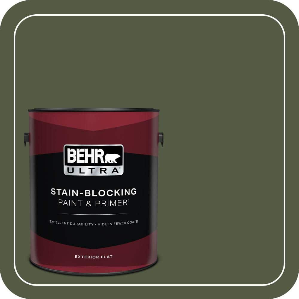 BEHR ULTRA 1 gal. #MQ6-54 River Forest Flat Exterior Paint & Primer