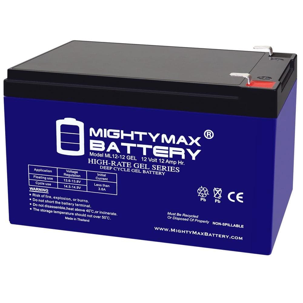 MIGHTY MAX BATTERY 12-Volt 12Ah GEL F2 Replacement Battery Compatible with Buzz Around Lite 3 Scooter GB147 GB147S