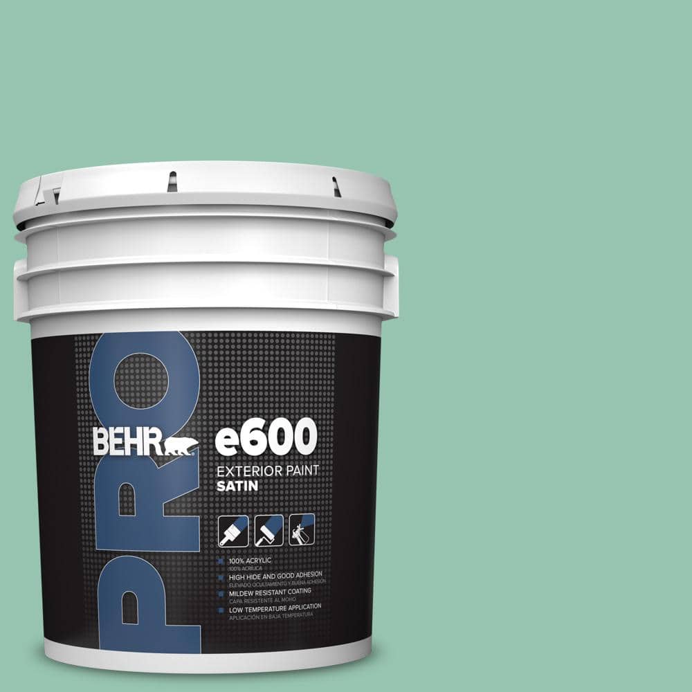 BEHR PRO 5 gal. #M420-4 Jade Mountain Satin Exterior Paint