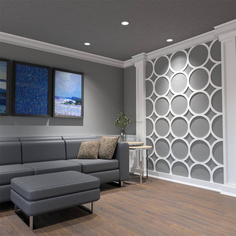 Ekena Millwork 15 3/8"W x 15 3/8"H x 3/8"T Medium Beacon Decorative Fretwork Wall Panels Architectural Grade PVC (3)
