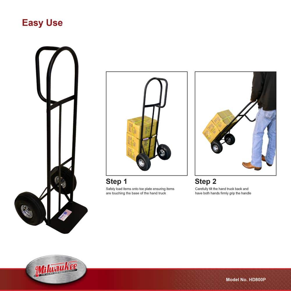 Milwaukee 800 lbs. D-Handle Hand Truck + 800 lbs. Furniture Dolly (2)