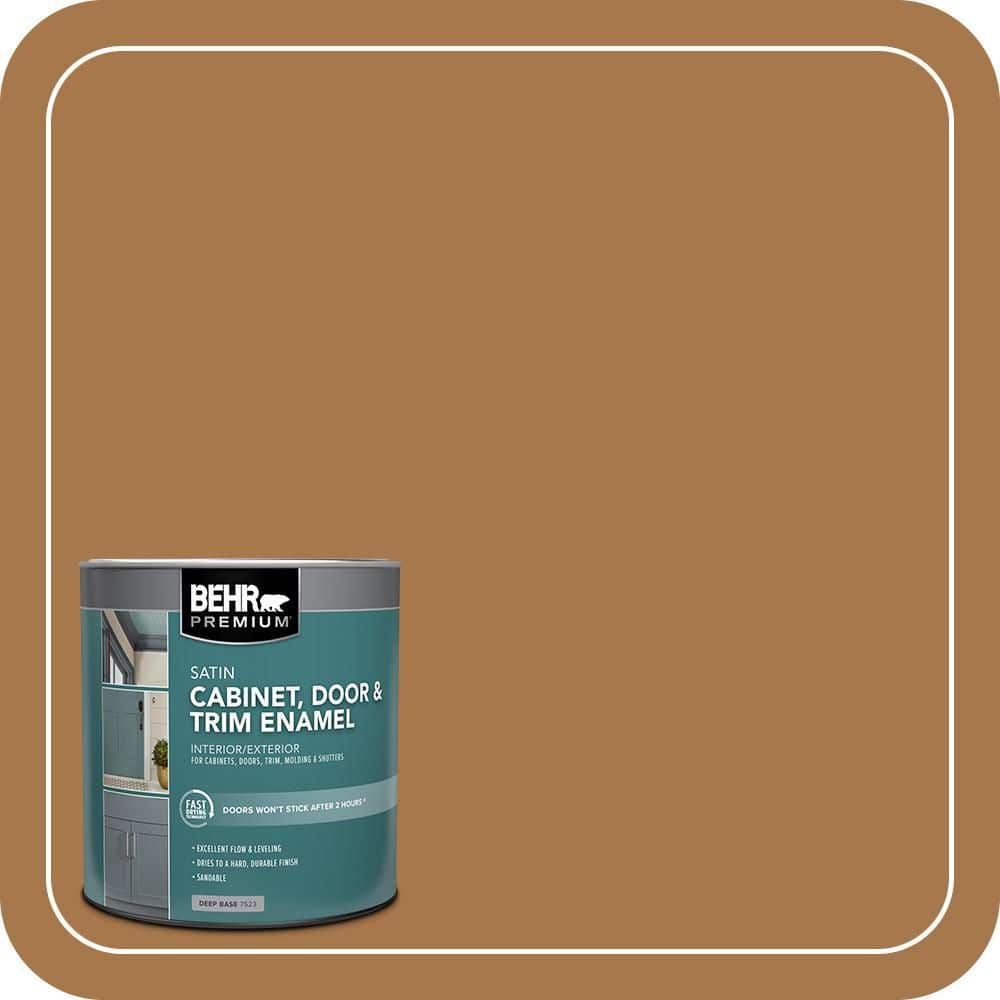 BEHR PREMIUM 1 qt. #MS-38 Honey Amber Satin Enamel Interior/Exterior Cabinet, Door & Trim Paint