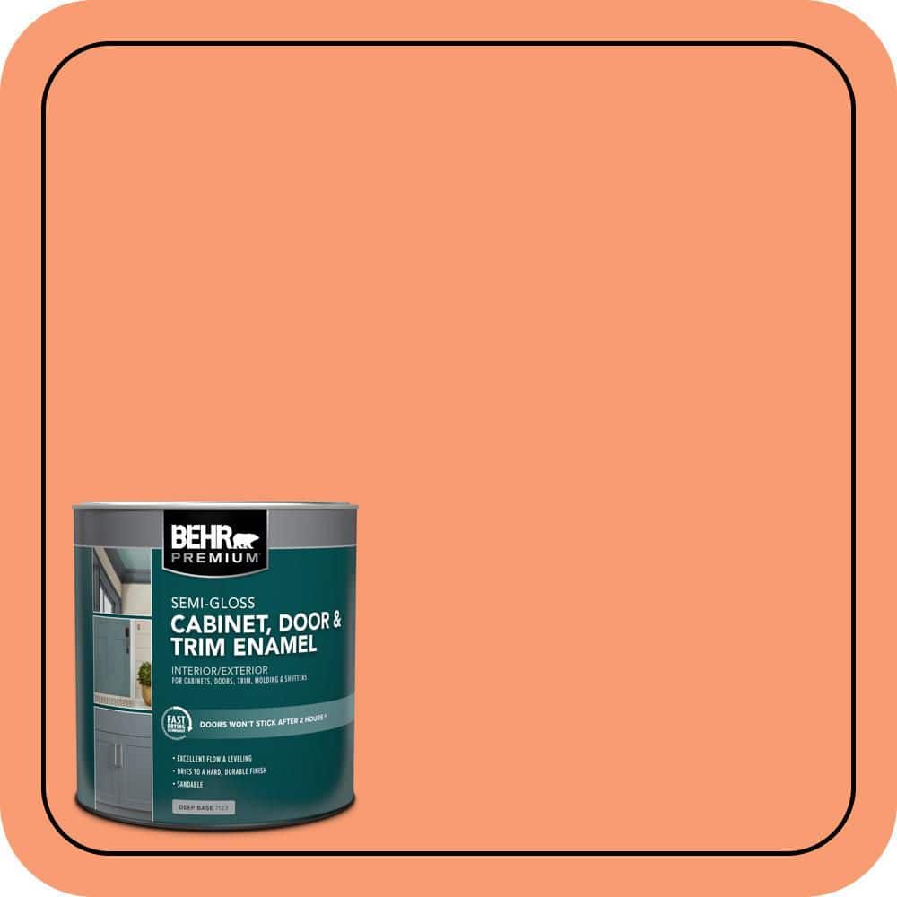 BEHR PREMIUM 1 qt. #P200-5 Burning Coals Semi-Gloss Enamel Interior/Exterior Cabinet, Door & Trim Paint