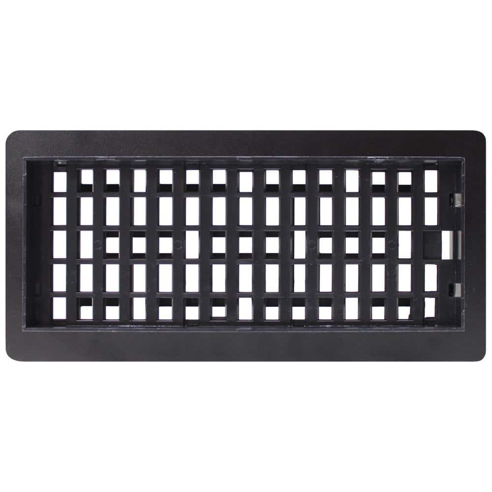 Decor Grates 4 in. x 10 in. Oriental Low Profile Steel Textured Black (3)