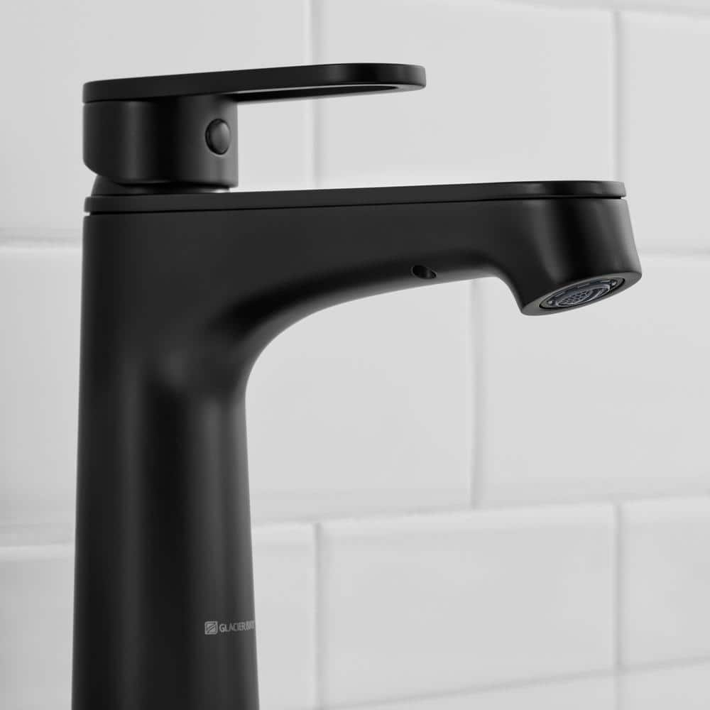 Glacier Bay Kendrick Single Hole Single-Handle Bathroom Faucet in Matte Black (3)