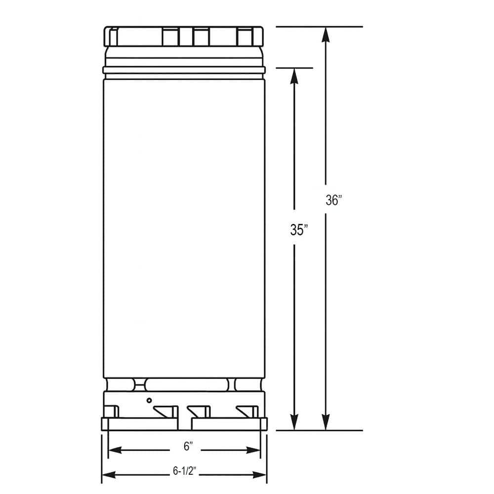 American Metal Products 6 in. x 36. in Round Type B Gas Vent Pipe (2)