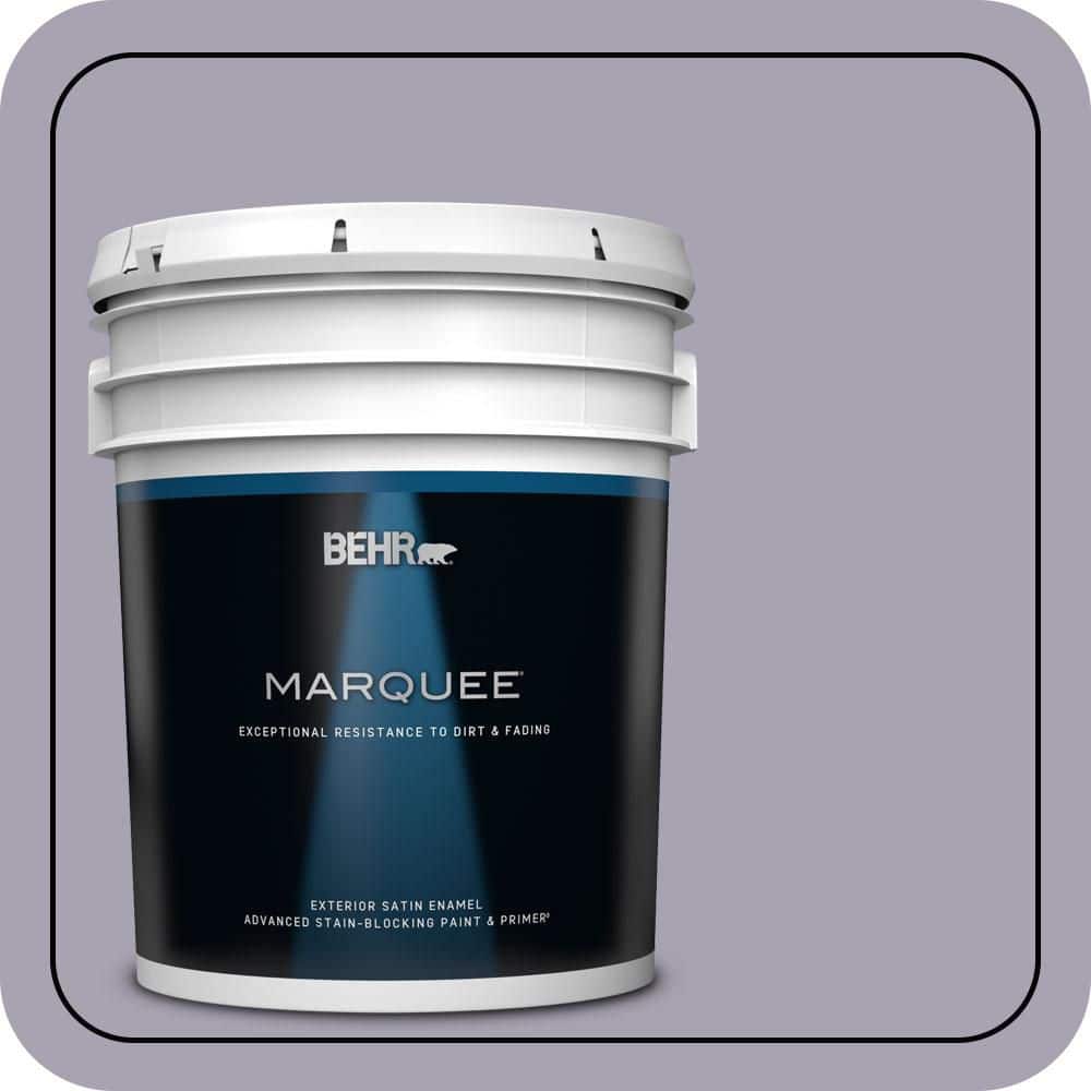 BEHR MARQUEE 5 gal. #N560-3 Luxe Lilac Satin Enamel Exterior Paint & Primer