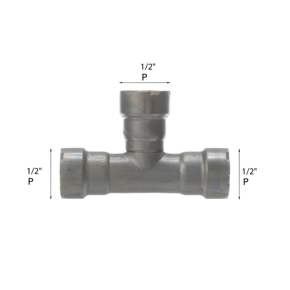 Viega MegaPressG 1/2 in. 1/2 in. 1/2 in. Press Carbon Steel Tee (Gas Only) (2)