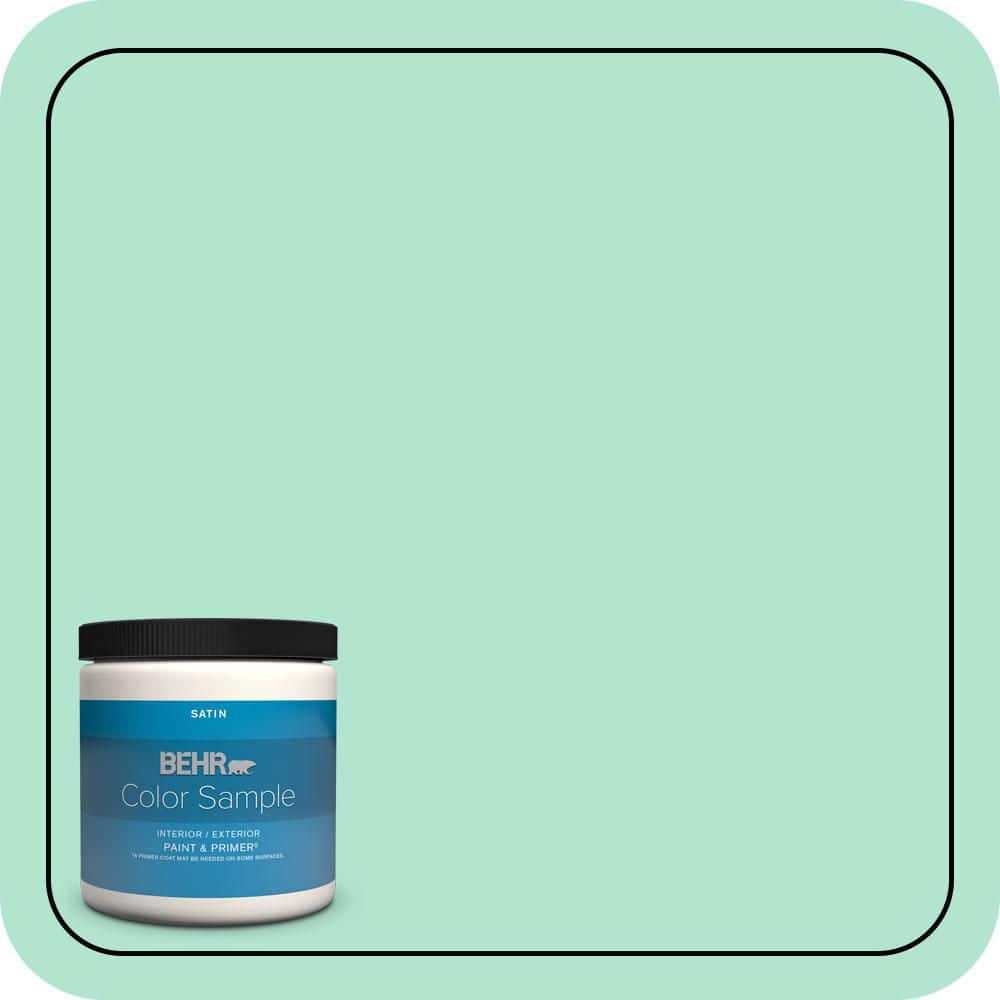 BEHR PREMIUM PLUS #P420-2 Crystal Rapids Enamel Interior/Exterior Paint & Primer Color Sample (1)