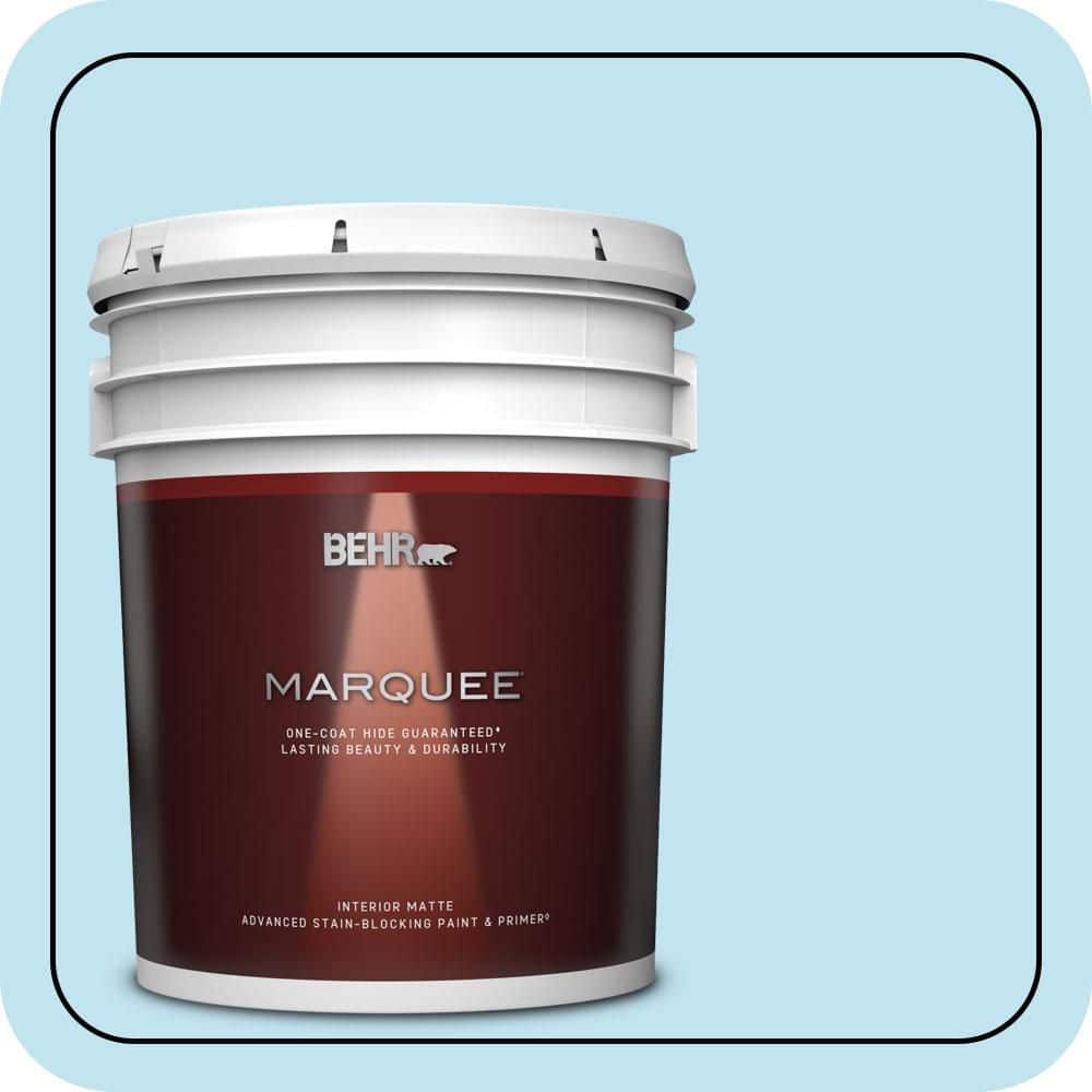 BEHR MARQUEE 5 gal. #530A-2 Skylark Matte Interior Paint & Primer