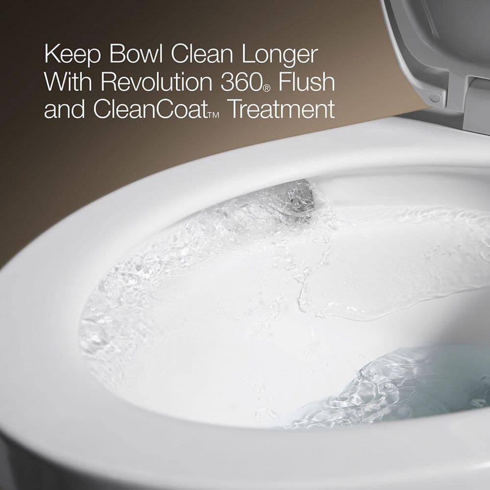 KOHLER Elmbrook 12 in. Rough In 2-Piece 1.28 GFP Single Flush Elongated Chair Height Toilet in White with Soft Close Seat (3)
