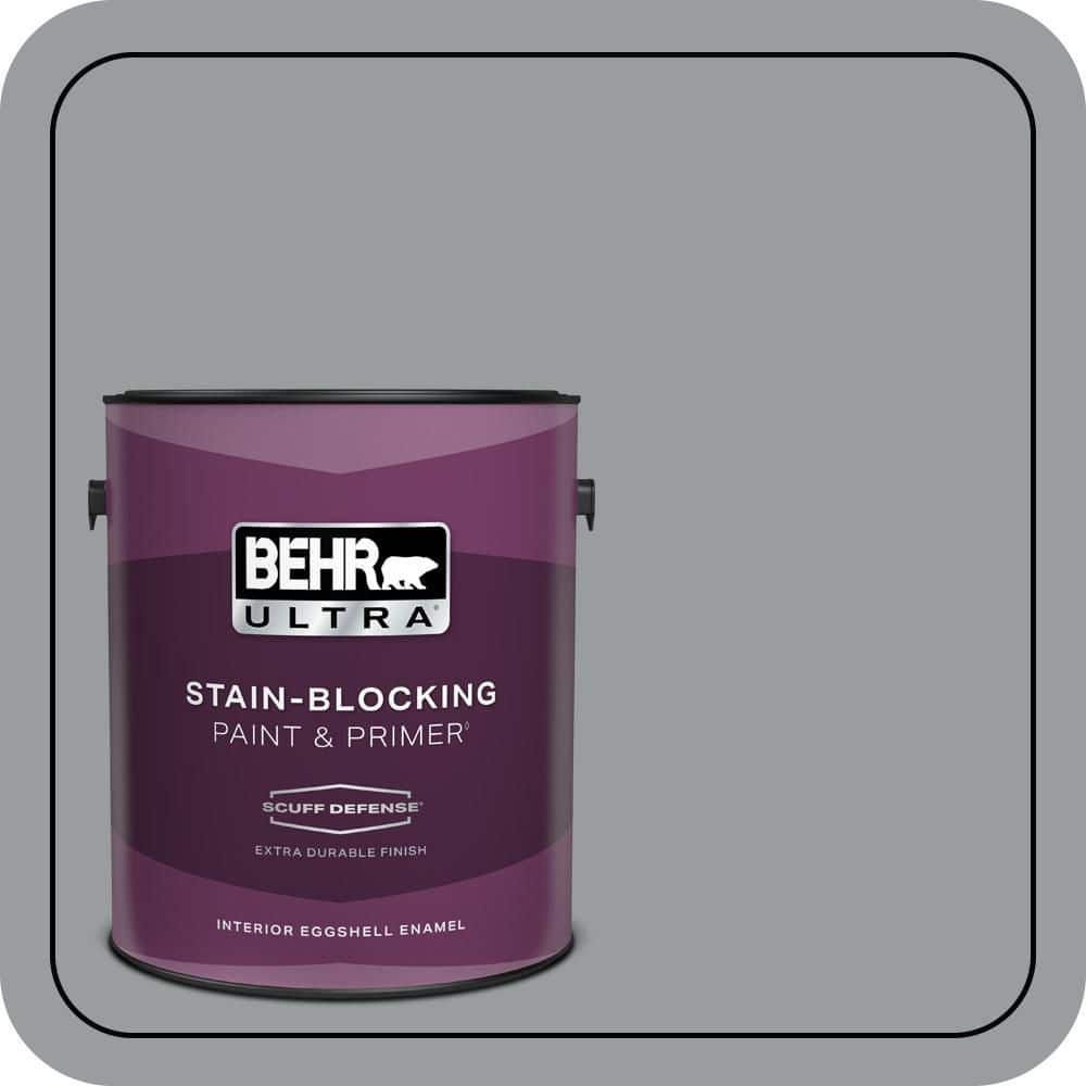 BEHR ULTRA 1 gal. #N500-4 Pencil Sketch Extra Durable Eggshell Enamel Interior Paint & Primer
