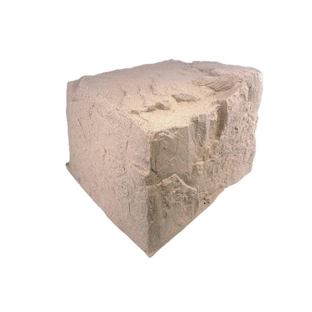 Dekorra 32 in. x 27 in. x 21 in. Medium Rock Cover for Concealing Buried Propane Tank Covers and Irrigation Manifolds in Tan (1)