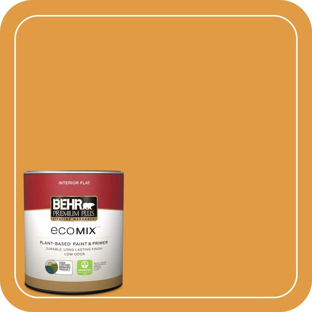 BEHR PREMIUM PLUS 1 qt. #T18-05 Life Is Good Flat EcoMix Plant-Based Interior Paint & Primer