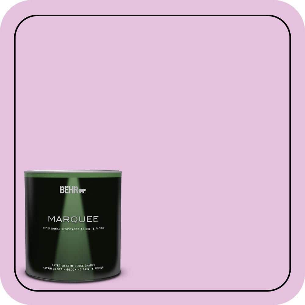 BEHR MARQUEE 1 qt. #P110-2 Girl Talk Semi-Gloss Enamel Exterior Paint & Primer