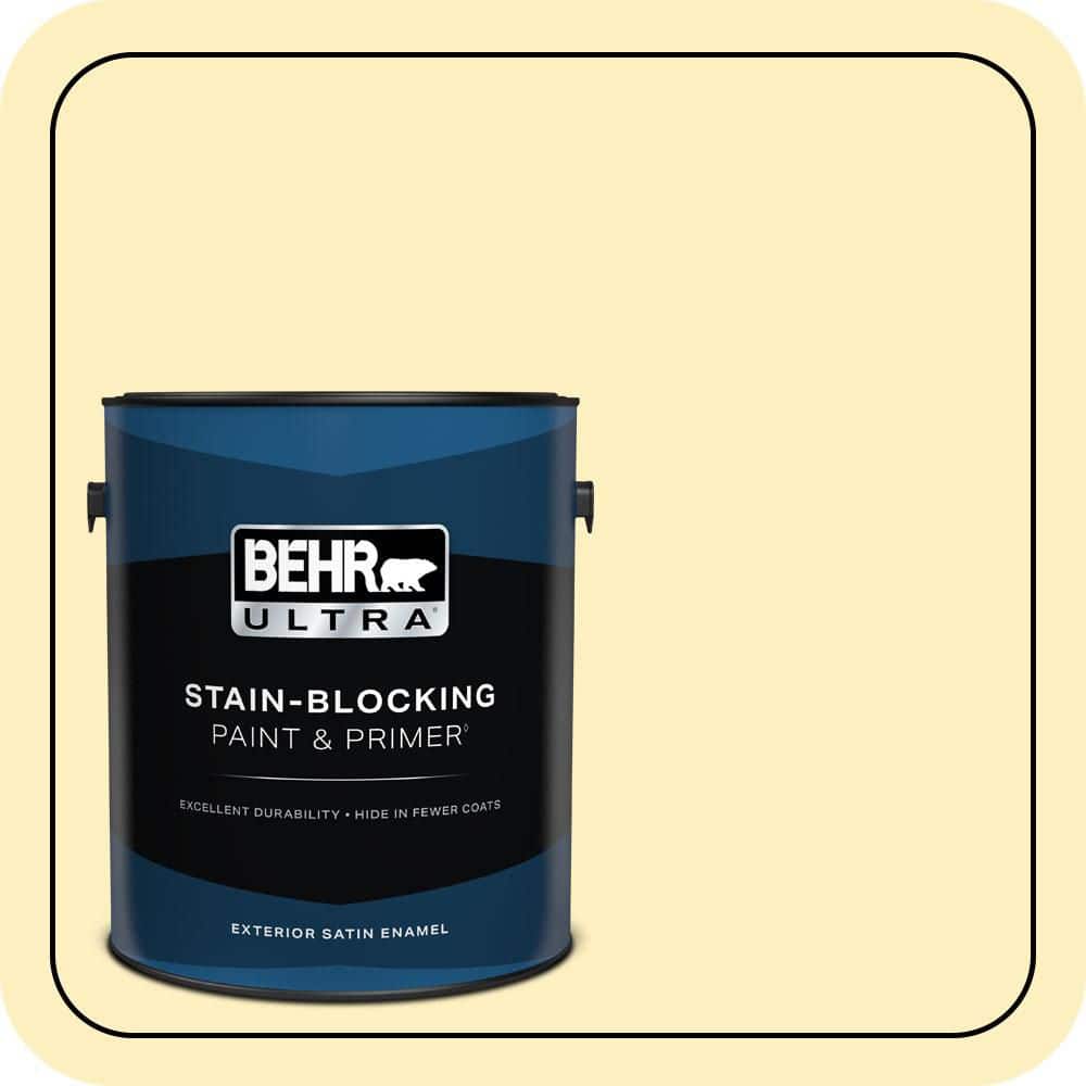 BEHR ULTRA 1 gal. #P300-2 Meringue Satin Enamel Exterior Paint & Primer