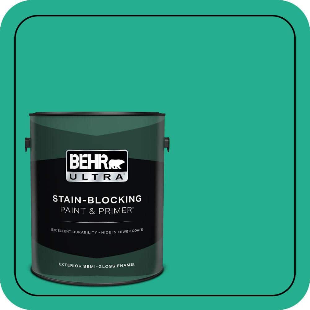 BEHR ULTRA 1 gal. #480B-5 Mermaid Song Semi-Gloss Enamel Exterior Paint & Primer