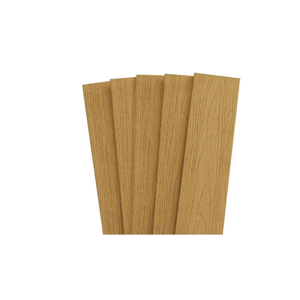 Frame It All 0.40 in. x 5.51 in. x 70.20 in. Red Cedar Capped Composite Flat Top Fence Picket (5-Pack) (1)