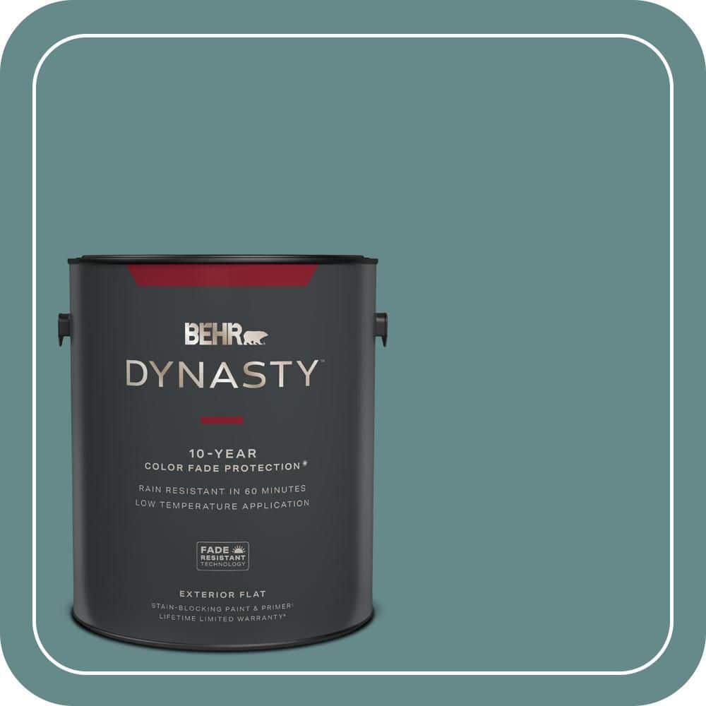 BEHR DYNASTY 1 gal. #S440-5 Tasmanian Sea Flat Exterior Stain-Blocking Paint & Primer