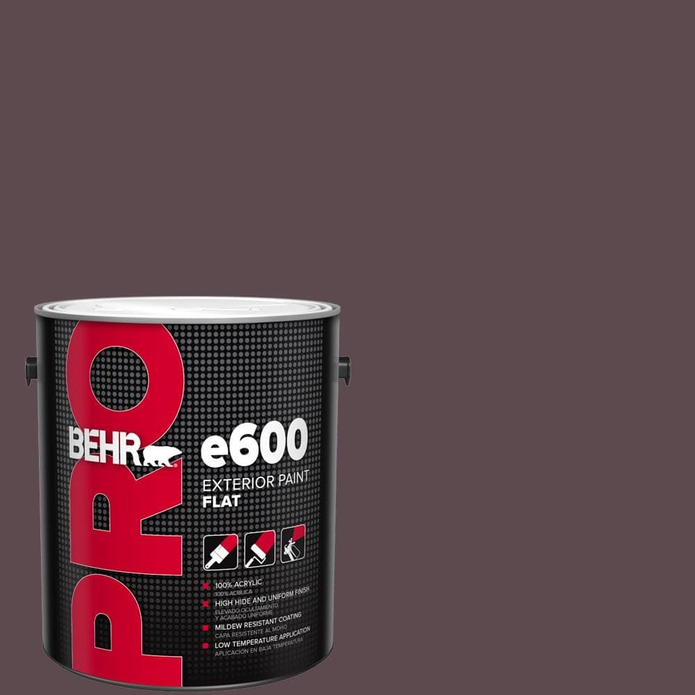 BEHR PRO 1 gal. #100F-7 Deep Aubergine Flat Exterior Paint
