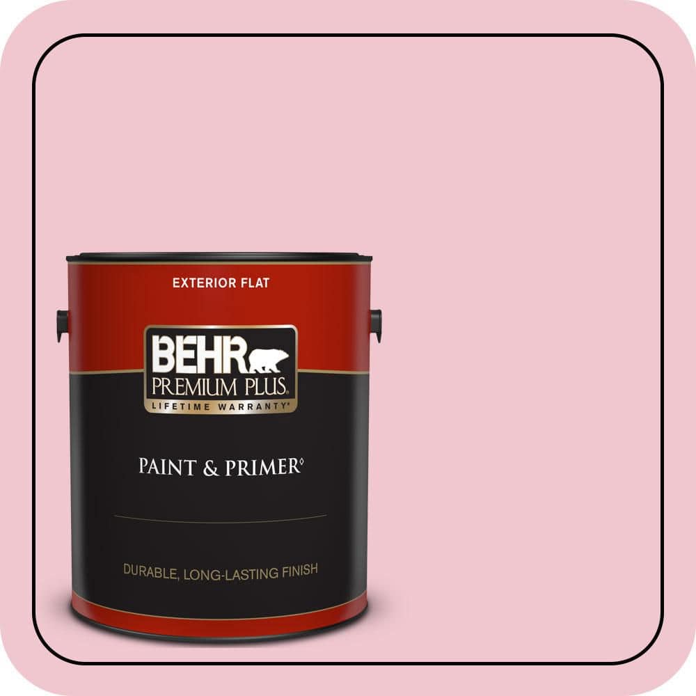 BEHR PREMIUM PLUS 1 gal. #P140-2 Sweetheart Flat Exterior Paint & Primer