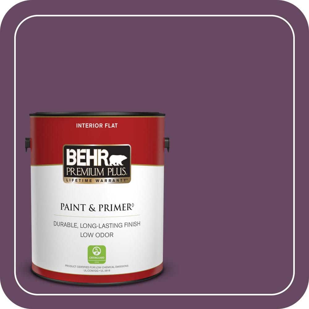 BEHR PREMIUM PLUS 1 gal. #680D-7 Bunchberry Flat Low Odor Interior Paint & Primer