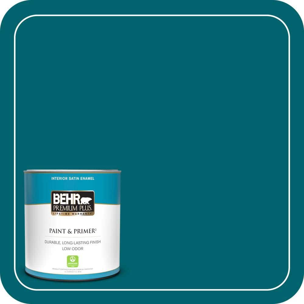 BEHR PREMIUM PLUS #S-H-520 Peacock Tail Enamel Interior/Exterior Paint & Primer Color Sample