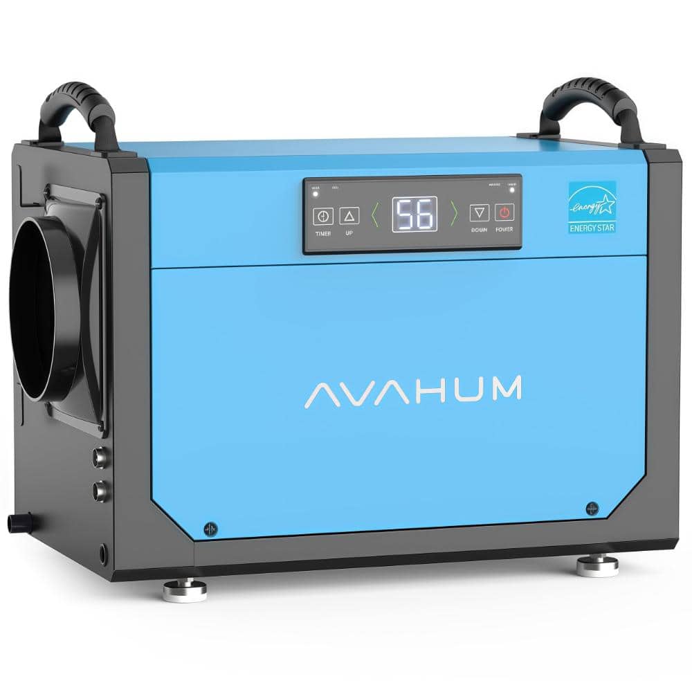 KucyBor 113 pt. Commercial Crawl Space Dehumidifier in Blue with Auto Defrost, Remote Control, Drain Hose, Energy Star