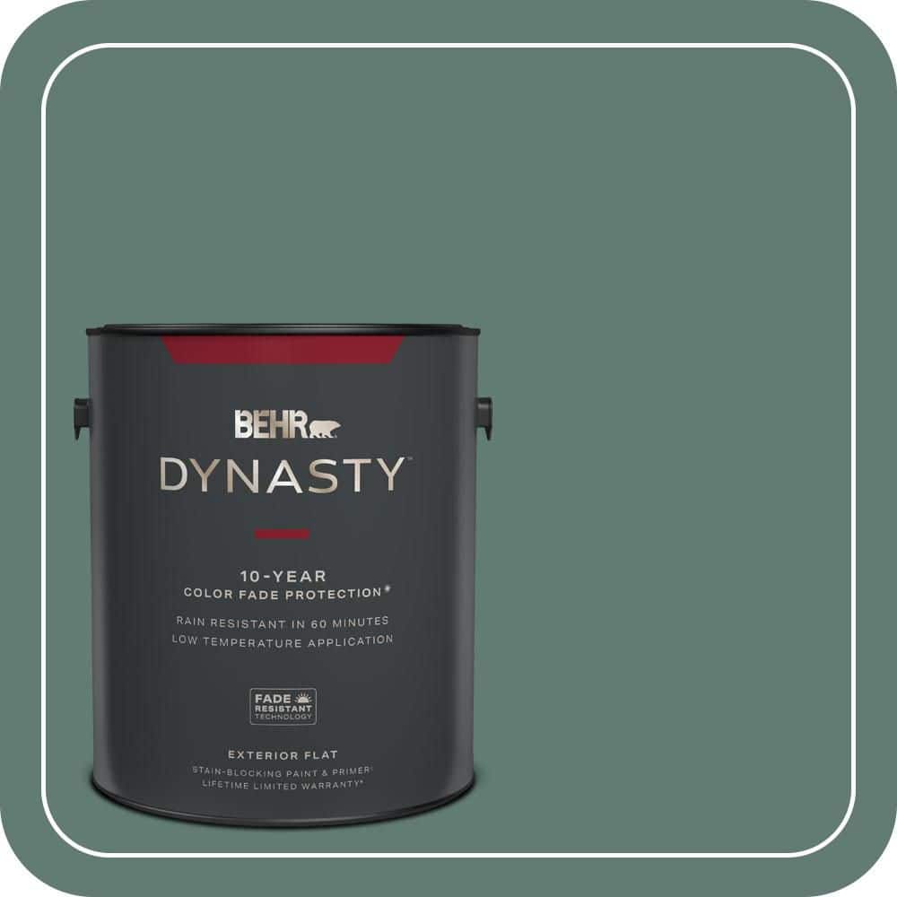 BEHR DYNASTY 1 gal. #S430-6 Forest Edge Flat Exterior Stain-Blocking Paint & Primer