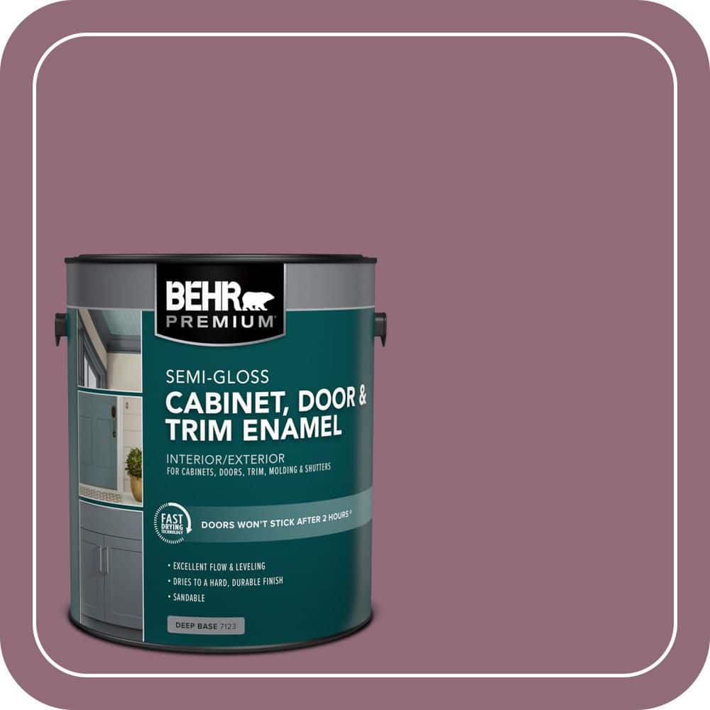 BEHR PREMIUM 1 gal. #S120-6 Full Glass Semi-Gloss Enamel Interior/Exterior Cabinet, Door & Trim Paint