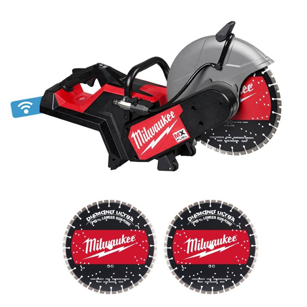 Milwaukee MX FUEL Lithium-Ion 14 in. Cordless Cut-Off Saw w/RAPIDSTOP Brake and 14 in. Diamond Blade (2-Pack) (1)