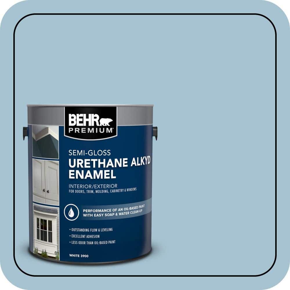 BEHR PREMIUM 1 gal. #550E-3 Viking Urethane Alkyd Semi-Gloss Enamel Interior/Exterior Paint (1)
