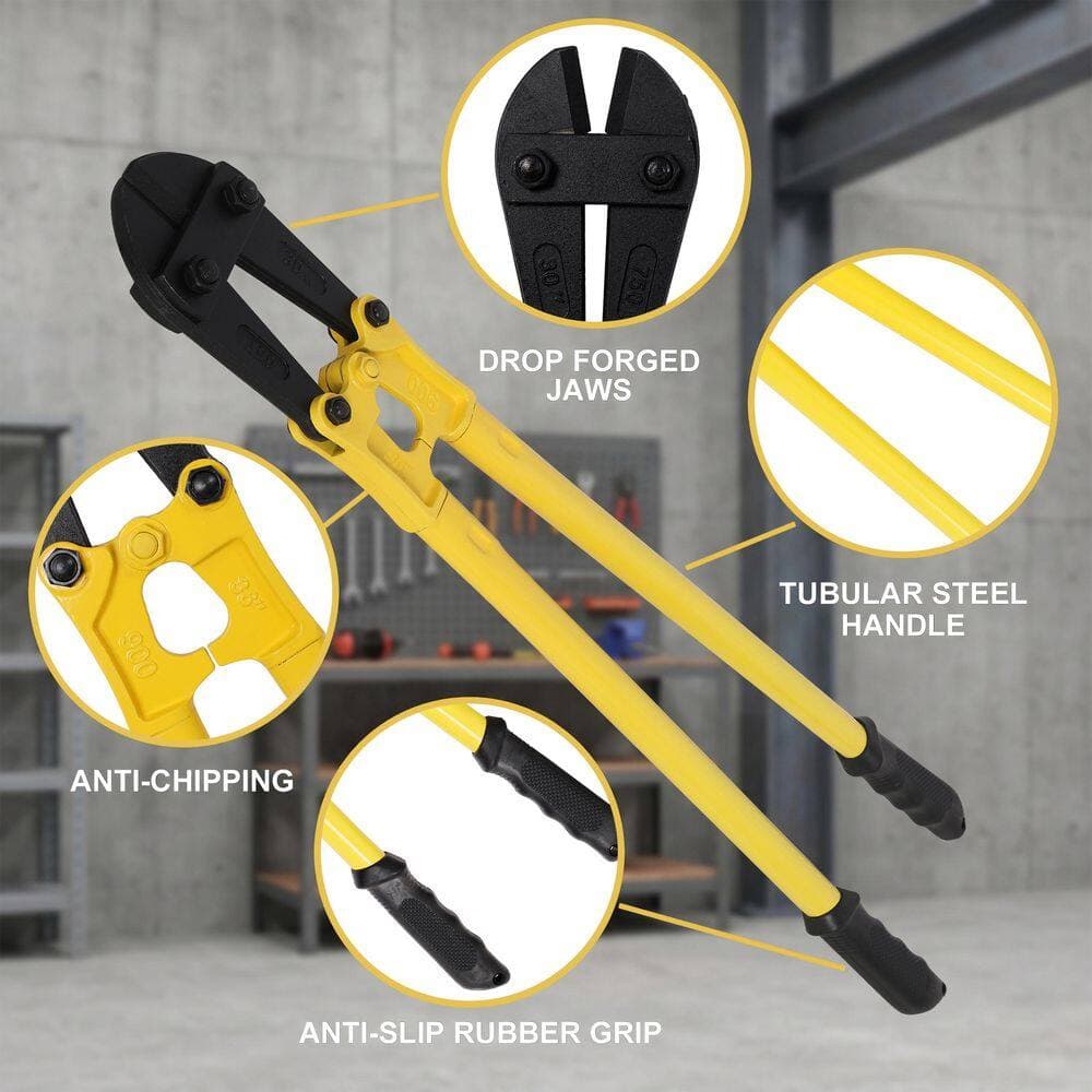 Tatayosi 36 in. Heavy-Duty Medium Bolt Cutter for Fence, Steel Wire, Chain, Screws, Rivets and Medium Padlocks (2)