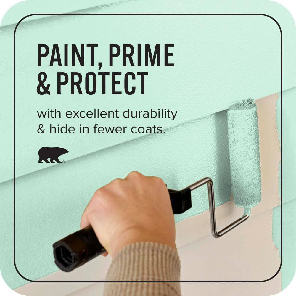 BEHR ULTRA 5 gal. #470A-2 Seafoam Pearl Satin Enamel Exterior Paint & Primer (3)