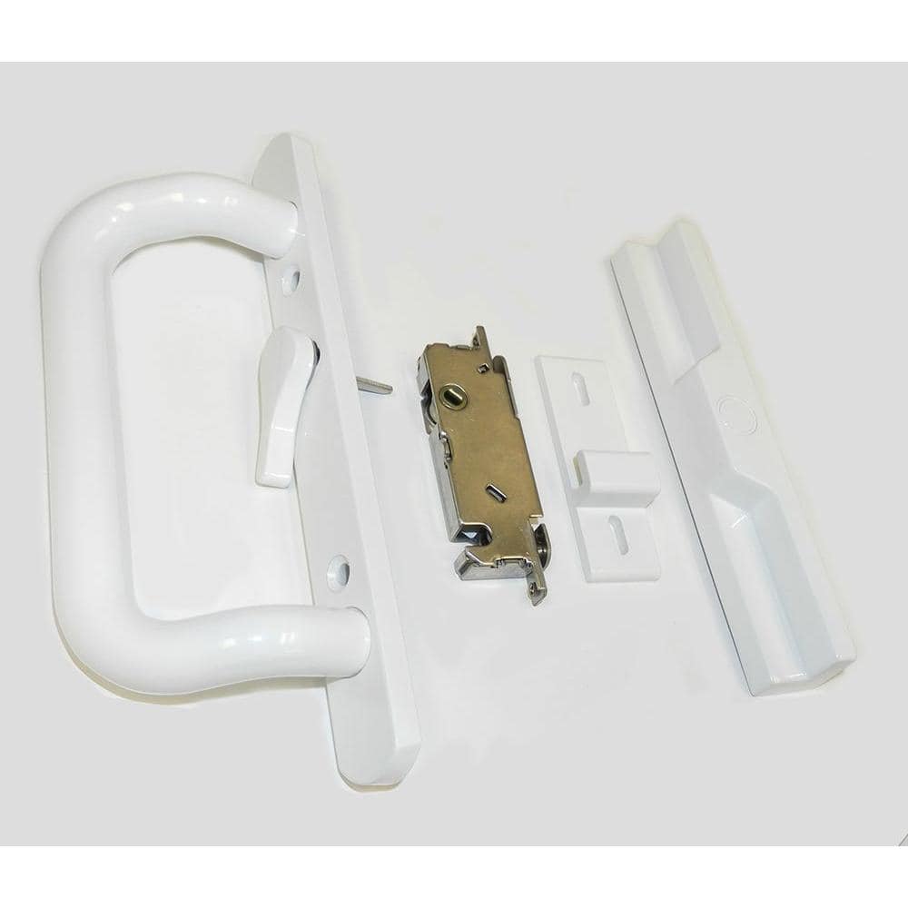 Barton Kramer White Sliding Door Handle and Lock Set (1)