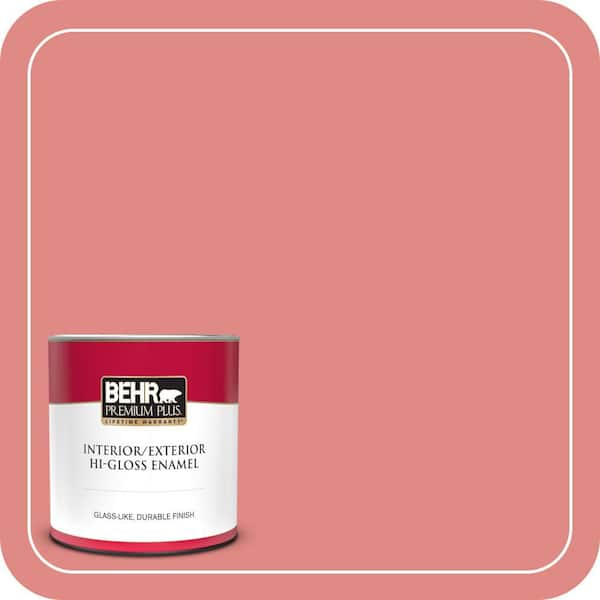 BEHR PREMIUM PLUS #HDC-SP16-12 Begonia Enamel Low Odor & Primer (4)